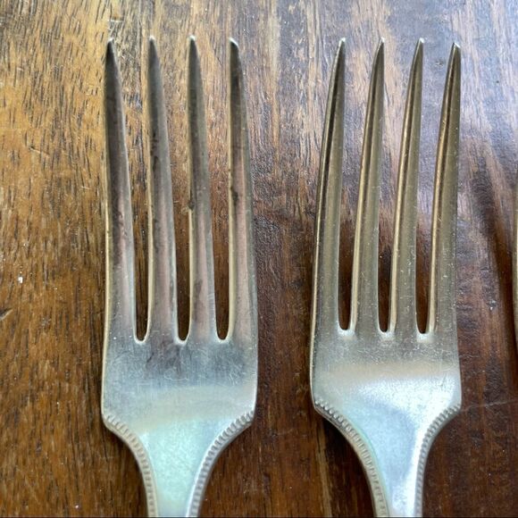 Antique 1921 Oneida Community Plate Grosvenor Grille Forks Set of 6 No Monogram - Picture 6 of 11